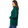 Woman Within Plus Size Perfect Long-Sleeve Turtleneck Tee (Petite Available)(Emerald Green)