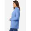 Woman Within Plus Size Perfect Long-Sleeve Turtleneck Tee (Petite Available)(French Blue)
