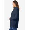 Woman Within Plus Size Perfect Long-Sleeve Turtleneck Tee (Petite Available)(Navy)