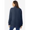 Woman Within Plus Size Perfect Long-Sleeve Turtleneck Tee (Petite Available)(Navy)
