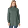 Woman Within Plus Size Perfect Long-Sleeve Turtleneck Tee (Petite Available)(Pine)