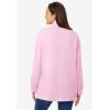Woman Within Plus Size Perfect Long-Sleeve Turtleneck Tee (Petite Available)(Pink)