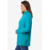 Woman Within Plus Size Perfect Long-Sleeve Turtleneck Tee (Petite Available)(Pretty Turquoise)