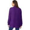 Woman Within Plus Size Perfect Long-Sleeve Turtleneck Tee (Petite Available)(Radiant Purple)