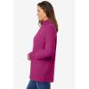 Woman Within Plus Size Perfect Long-Sleeve Turtleneck Tee (Petite Available)(Raspberry)