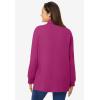Woman Within Plus Size Perfect Long-Sleeve Turtleneck Tee (Petite Available)(Raspberry)