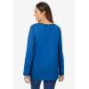 Woman Within Plus Size Perfect Long-Sleeve V-Neck Tee(Bright Cobalt)