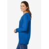 Woman Within Plus Size Perfect Long-Sleeve V-Neck Tee(Bright Cobalt)
