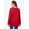 Woman Within Plus Size Perfect Long-Sleeve V-Neck Tee(Classic Red)