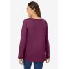 Woman Within Plus Size Perfect Long-Sleeve V-Neck Tee(Deep Claret)