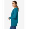 Woman Within Plus Size Perfect Long-Sleeve V-Neck Tee(Deep Teal)