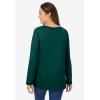 Woman Within Plus Size Perfect Long-Sleeve V-Neck Tee(Emerald Green)