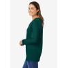 Woman Within Plus Size Perfect Long-Sleeve V-Neck Tee(Emerald Green)