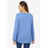 Woman Within Plus Size Perfect Long-Sleeve V-Neck Tee(French Blue)