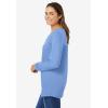 Woman Within Plus Size Perfect Long-Sleeve V-Neck Tee(French Blue)