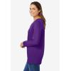 Woman Within Plus Size Perfect Long-Sleeve V-Neck Tee(Radiant Purple)