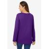 Woman Within Plus Size Perfect Long-Sleeve V-Neck Tee(Radiant Purple)