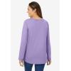 Woman Within Plus Size Perfect Long-Sleeve V-Neck Tee(Soft Iris)