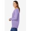 Woman Within Plus Size Perfect Long-Sleeve V-Neck Tee(Soft Iris)