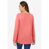Woman Within Plus Size Perfect Long-Sleeve V-Neck Tee(Sweet Coral)