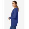 Woman Within Plus Size Perfect Long-Sleeve V-Neck Tee(Ultra Blue)