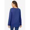 Woman Within Plus Size Perfect Long-Sleeve V-Neck Tee(Ultra Blue)