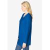 Woman Within Plus Size Perfect Long-Sleeve V-Neck Tunic(Classic Bright Cobalt)