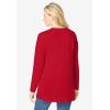 Woman Within Plus Size Perfect Long-Sleeve V-Neck Tunic(Classic Red)
