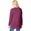 Woman Within Plus Size Perfect Long-Sleeve V-Neck Tunic(Deep Claret)