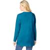 Woman Within Plus Size Perfect Long-Sleeve V-Neck Tunic(Deep Teal)