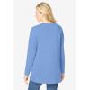 Woman Within Plus Size Perfect Long-Sleeve V-Neck Tunic(French Blue)