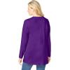 Woman Within Plus Size Perfect Long-Sleeve V-Neck Tunic(Radiant Purple)