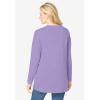 Woman Within Plus Size Perfect Long-Sleeve V-Neck Tunic(Soft Iris)