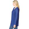 Woman Within Plus Size Perfect Long-Sleeve V-Neck Tunic(Ultra Blue)