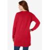 Woman Within Plus Size Perfect Longer-Length Cotton Cardigan(Classic Red)
