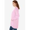 Woman Within Plus Size Perfect Longer-Length Cotton Cardigan(Pink)