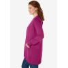 Woman Within Plus Size Perfect Longer-Length Cotton Cardigan(Raspberry)