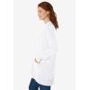 Woman Within Plus Size Perfect Longer-Length Cotton Cardigan(White)