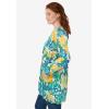 Woman Within Plus Size Perfect Longer-Length Cotton Cardigan(Yellow Painted Floral)