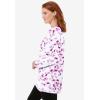 Woman Within Plus Size Perfect Printed Long-Sleeve Crewneck Tunic(Bright Berry Confetti Heart)