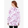 Woman Within Plus Size Perfect Printed Long-Sleeve Crewneck Tunic(Bright Berry Confetti Heart)