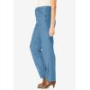 Woman Within Plus Size Perfect Relaxed All-Cotton Denim Five-Pocket Jeans(Light Stonewash)