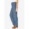 Woman Within Plus Size Perfect Relaxed All-Cotton Denim Five-Pocket Jeans(Medium Stonewash)