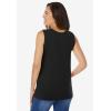 Woman Within Plus Size Perfect Scoopneck Tank (Petite Available)(Black)