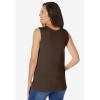 Woman Within Plus Size Perfect Scoopneck Tank (Petite Available)(Chocolate)