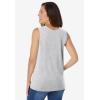 Woman Within Plus Size Perfect Scoopneck Tank (Petite Available)(Heather Grey)