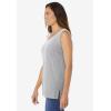 Woman Within Plus Size Perfect Scoopneck Tank (Petite Available)(Heather Grey)