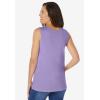 Woman Within Plus Size Perfect Scoopneck Tank (Petite Available)(Soft Iris)