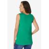 Woman Within Plus Size Perfect Scoopneck Tank (Petite Available)(Tropical Emerald)