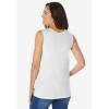 Woman Within Plus Size Perfect Scoopneck Tank (Petite Available)(White)